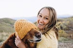 Julia with dog